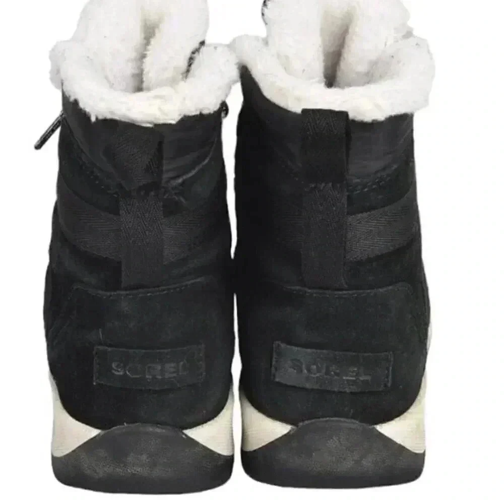 Sorel Whitney II Flurry Waterproof  Boot Suede Insulated Black Size 8 - Picture 9 of 14
